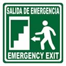 GS-104 SEÑALAMIENTO DE SALIDA DE EMERGENCIA ESCALERA BAJA IZQUIERDA